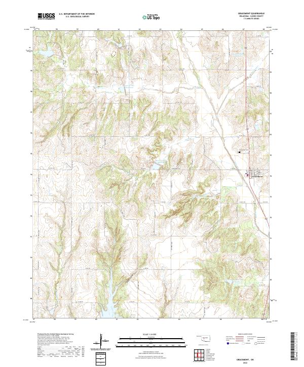 USGS Topographic Map – Gracemont
