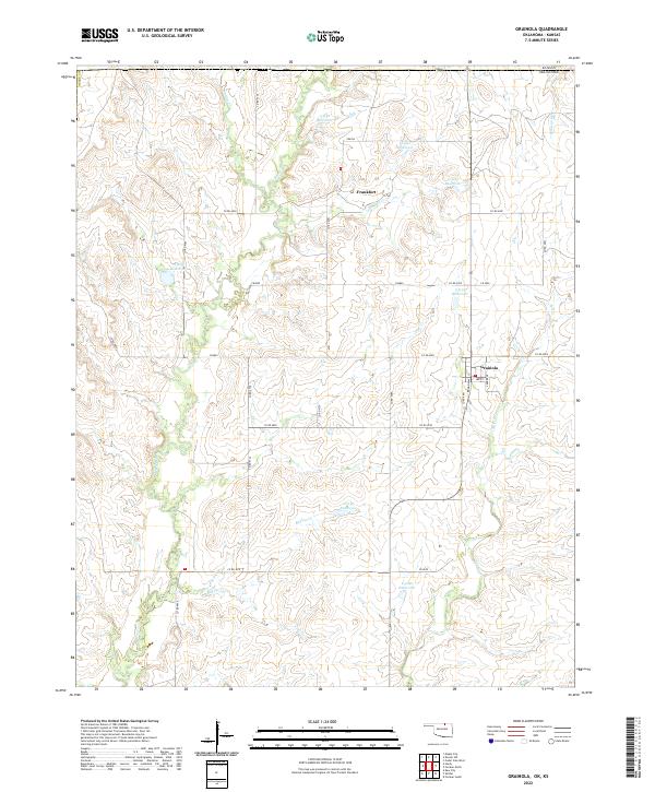 USGS Topographic Map – Grainola