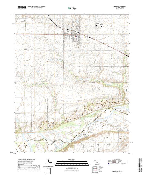 USGS Topographic Map – Grandfield