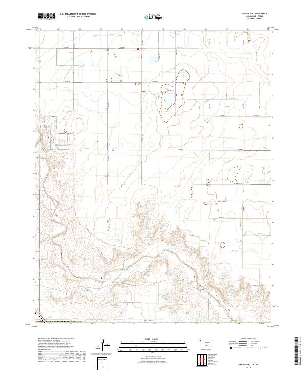 USGS Topographic Map – Griggs SW