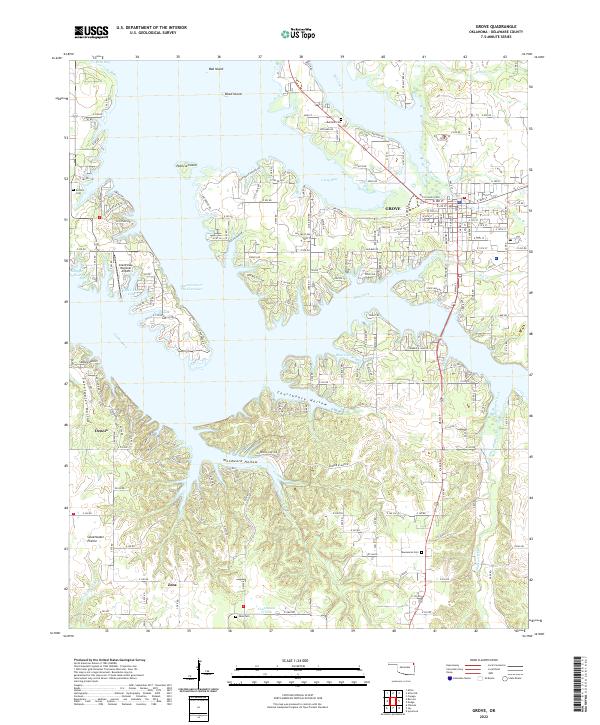 USGS Topographic Map – Grove