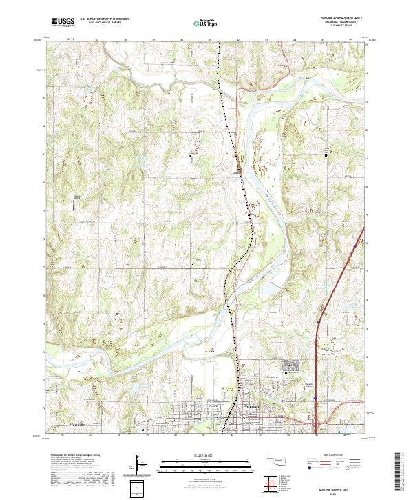 USGS Topographic Map – Guthrie North
