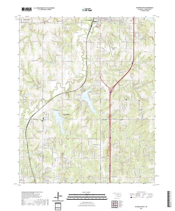 USGS Topographic Map – Guthrie South