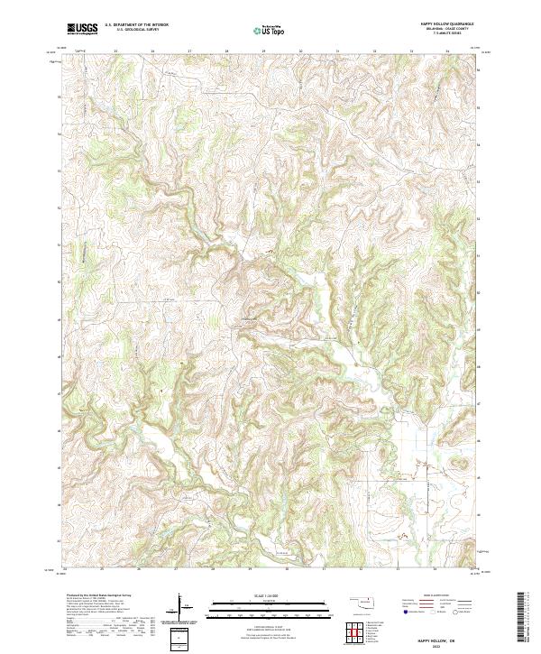 USGS Topographic Map – Happy Hollow