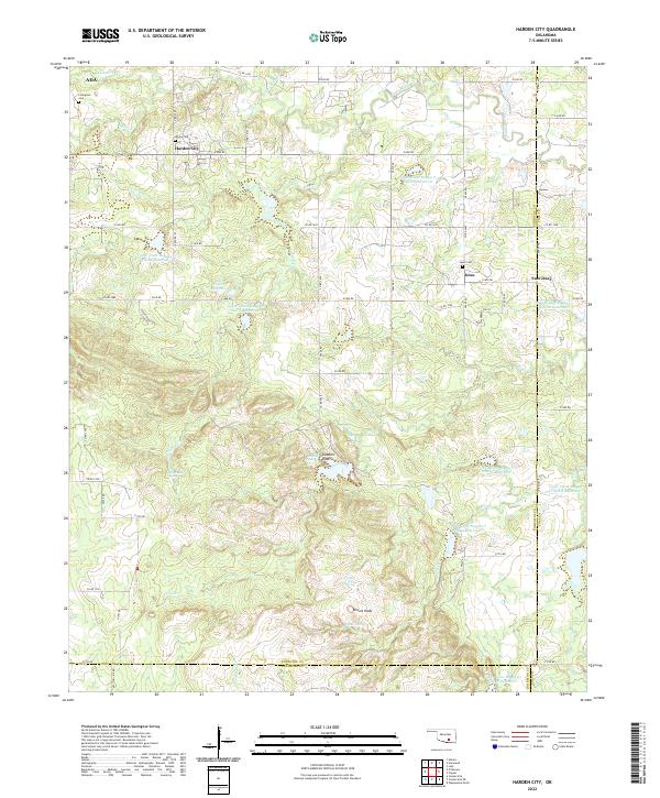 USGS Topographic Map – Harden City