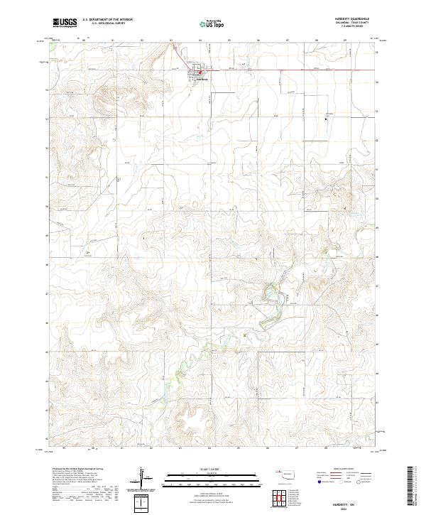 USGS Topographic Map – Hardesty