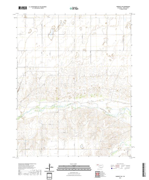 USGS Topographic Map – Hardesty NE