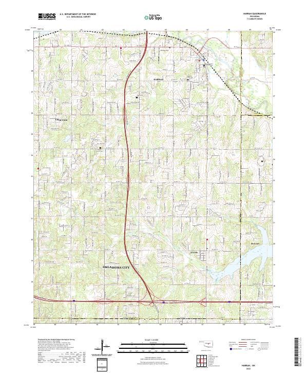 2022 Map of Harrah, 2022 Print