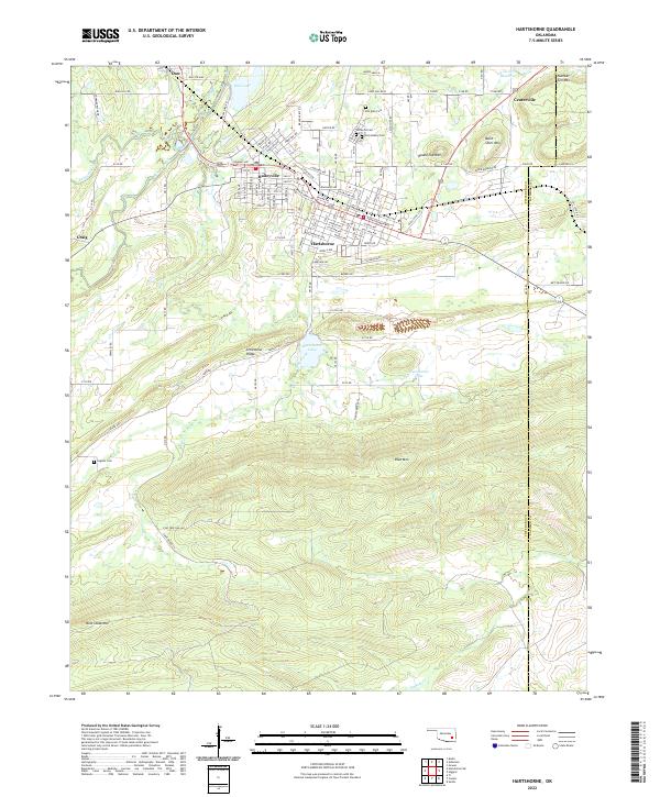 USGS Topographic Map – Hartshorne