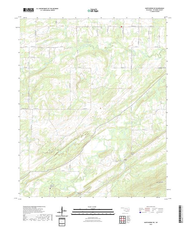 USGS Topographic Map – Hartshorne SW