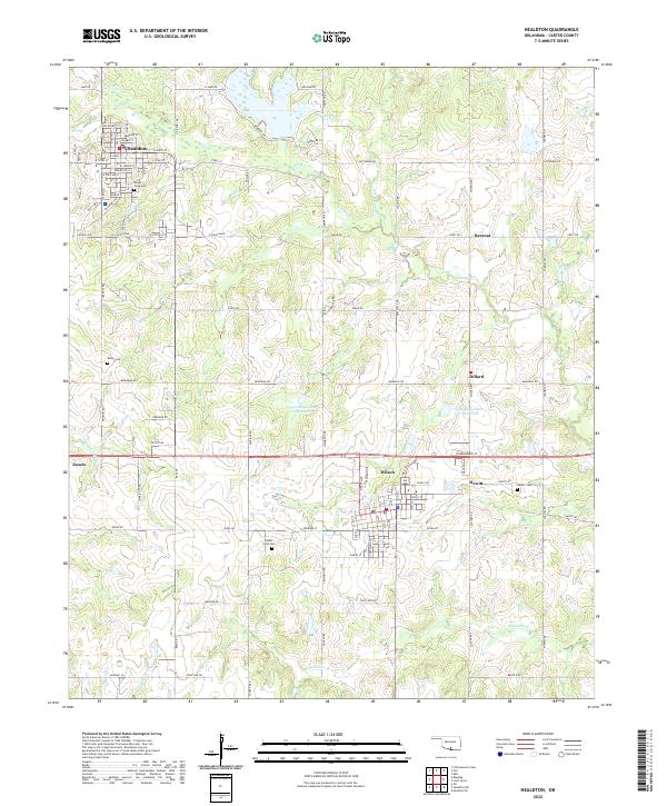 USGS Topographic Map – Healdton