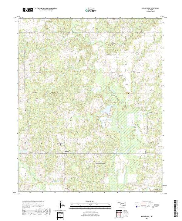 USGS Topographic Map – Healdton SE