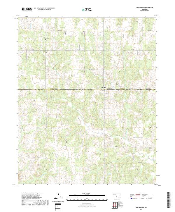 USGS Topographic Map – Healdton SW