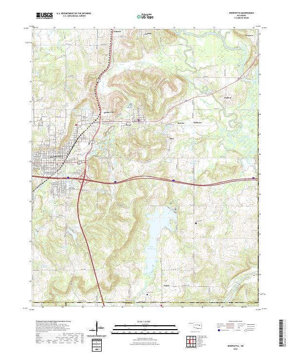 USGS Topographic Map – Henryetta