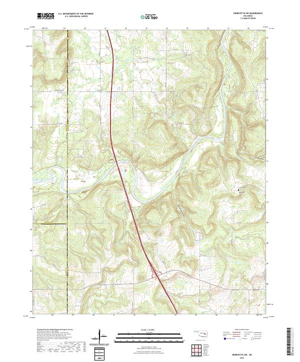 USGS Topographic Map – Henryetta SW