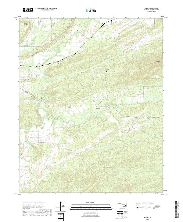 USGS Topographic Map – Higgins