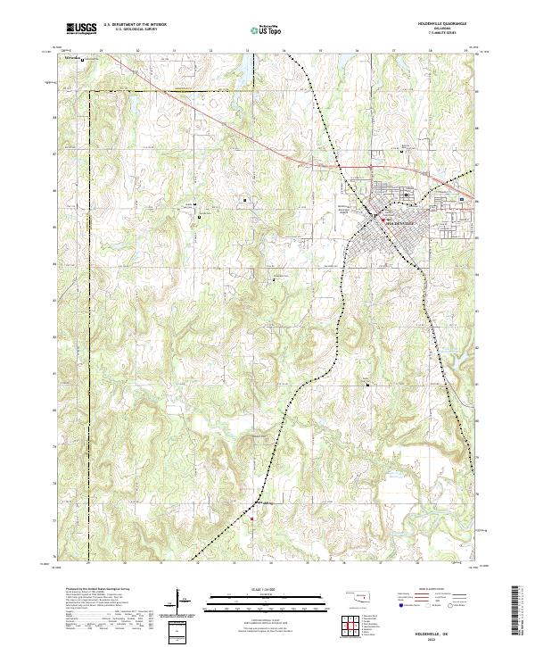 USGS Topographic Map – Holdenville