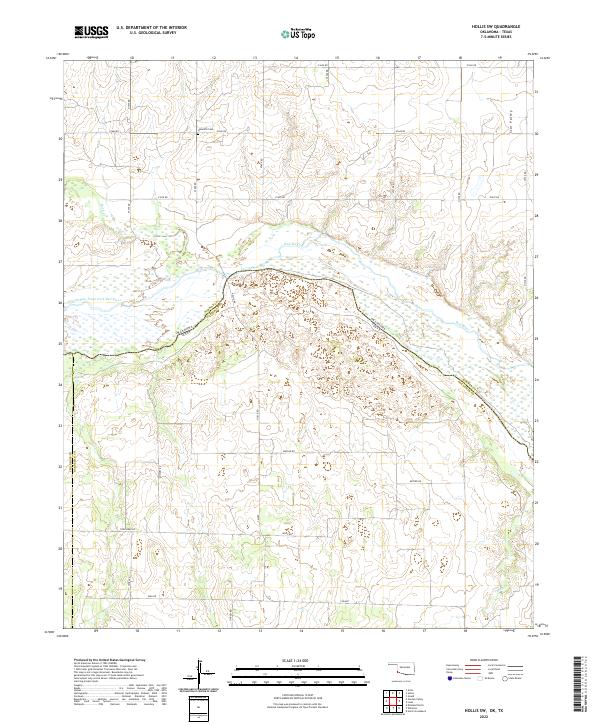 USGS Topographic Map – Hollis SW