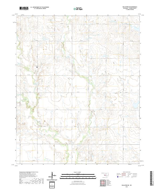USGS Topographic Map – Hollister NE