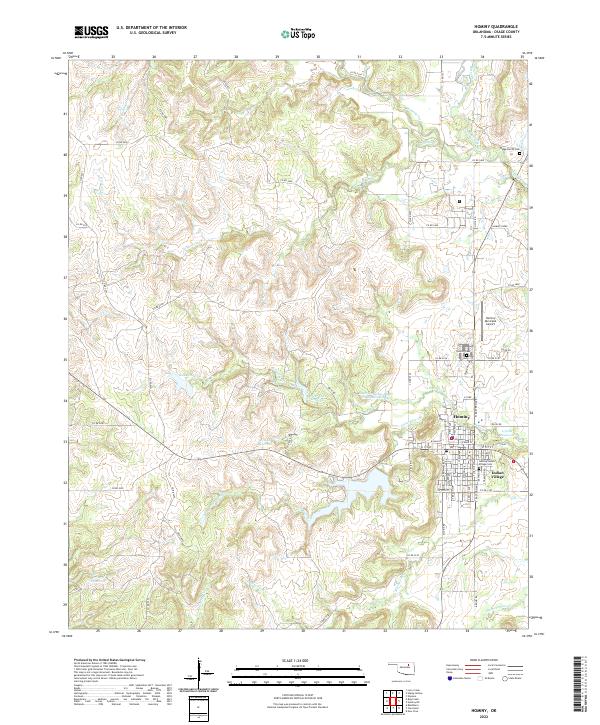 USGS Topographic Map – Hominy