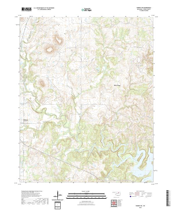 USGS Topographic Map – Hominy NE