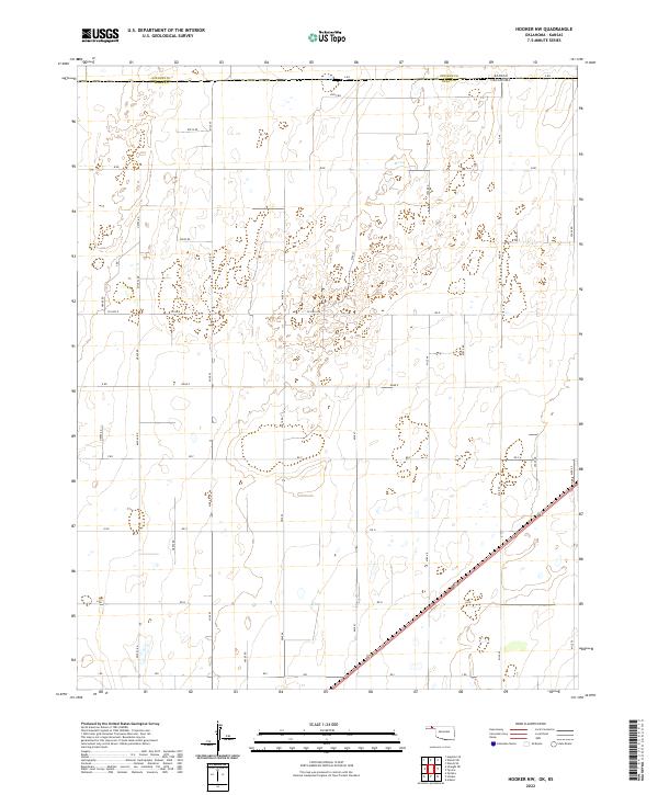 USGS Topographic Map – Hooker NW