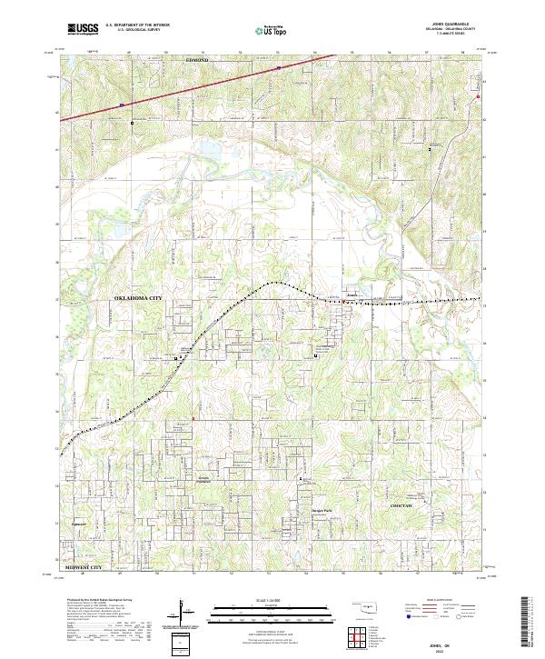 USGS Topographic Map – Jones