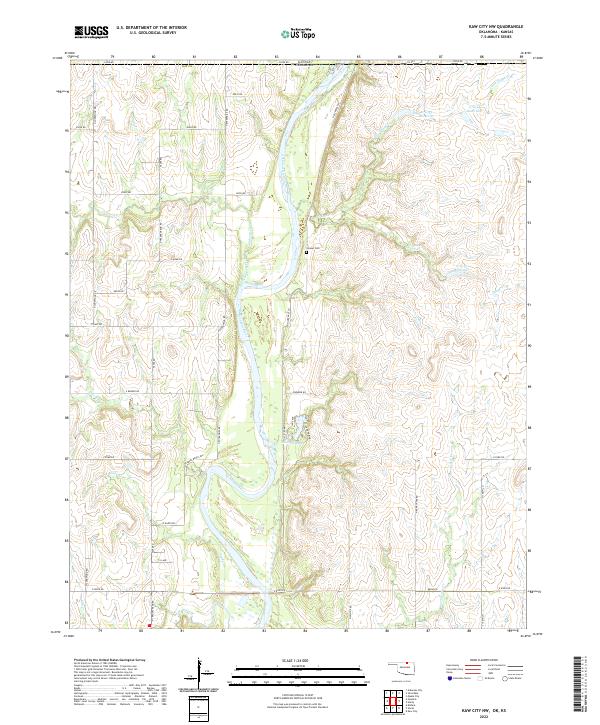 USGS Topographic Map – Kaw City NW