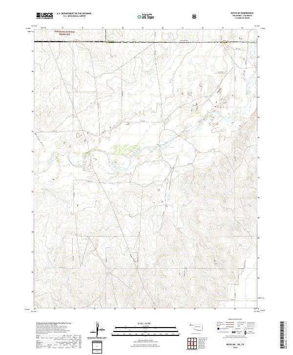 USGS Topographic Map – Keyes NE