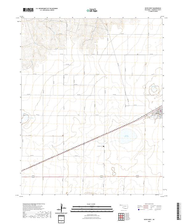 USGS Topographic Map – Keyes West