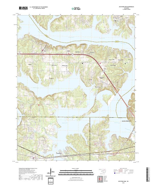 USGS Topographic Map – Keystone Dam