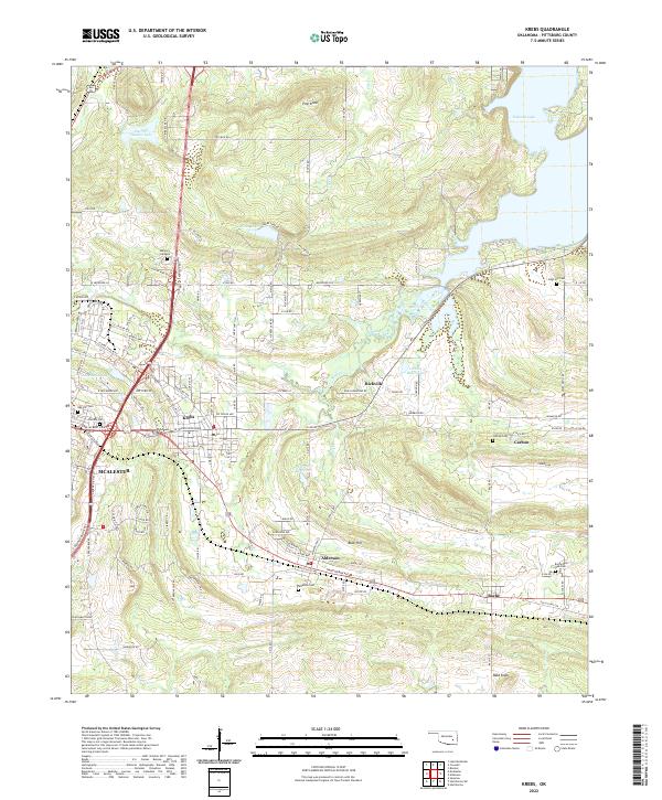 USGS Topographic Map – Krebs