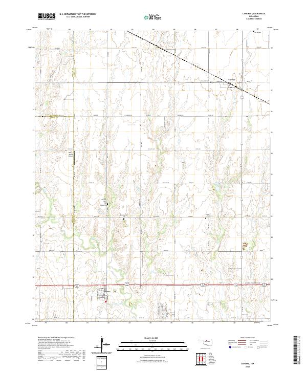 USGS Topographic Map – Lahoma