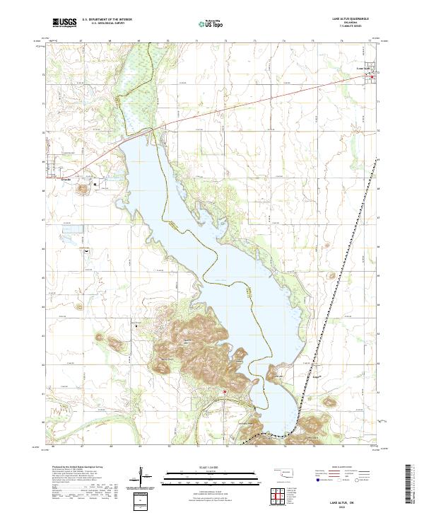 USGS Topographic Map – Lake Altus