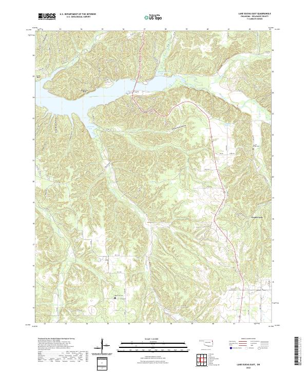 USGS Topographic Map – Lake Eucha East