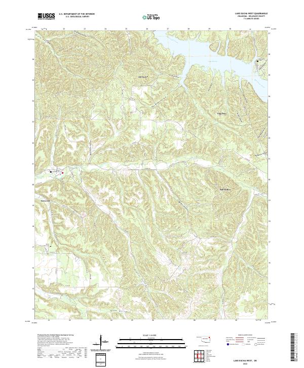 USGS Topographic Map – Lake Eucha West