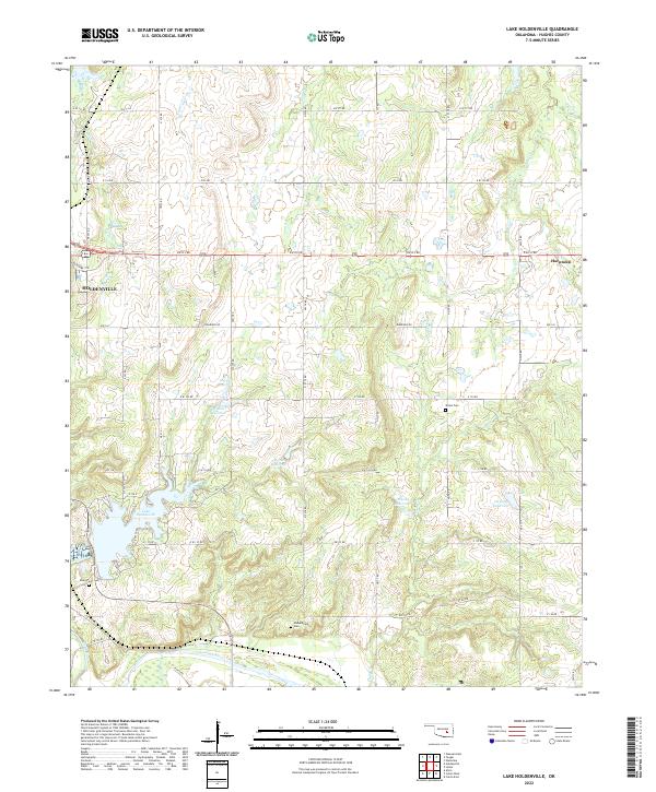 USGS Topographic Map – Lake Holdenville