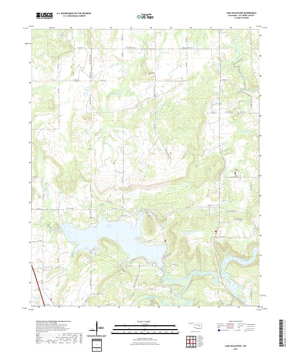 USGS Topographic Map – Lake McAlester