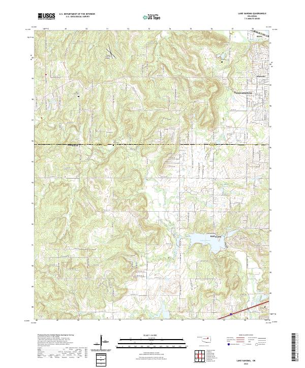 USGS Topographic Map – Lake Sahoma