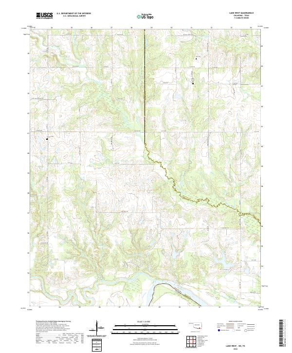 USGS Topographic Map – Lake West