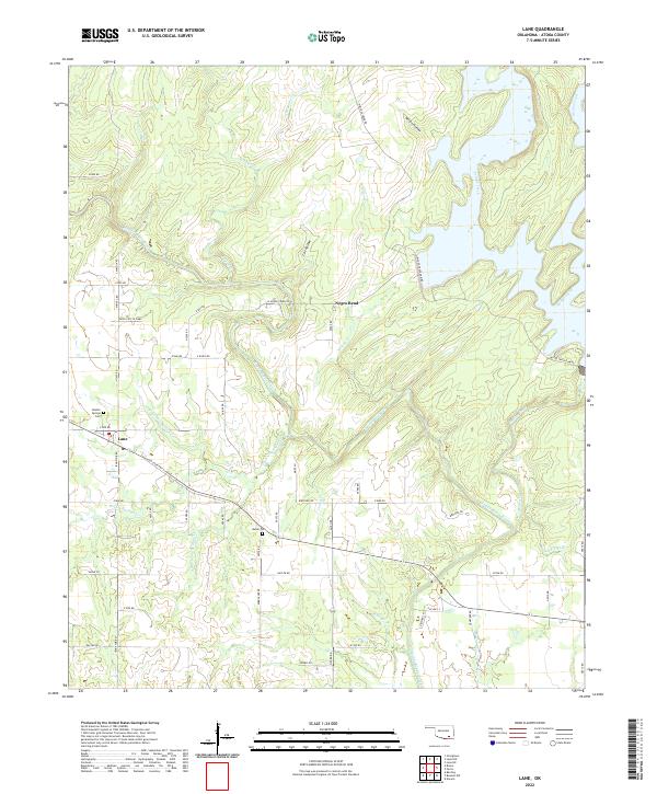 USGS Topographic Map – Lane