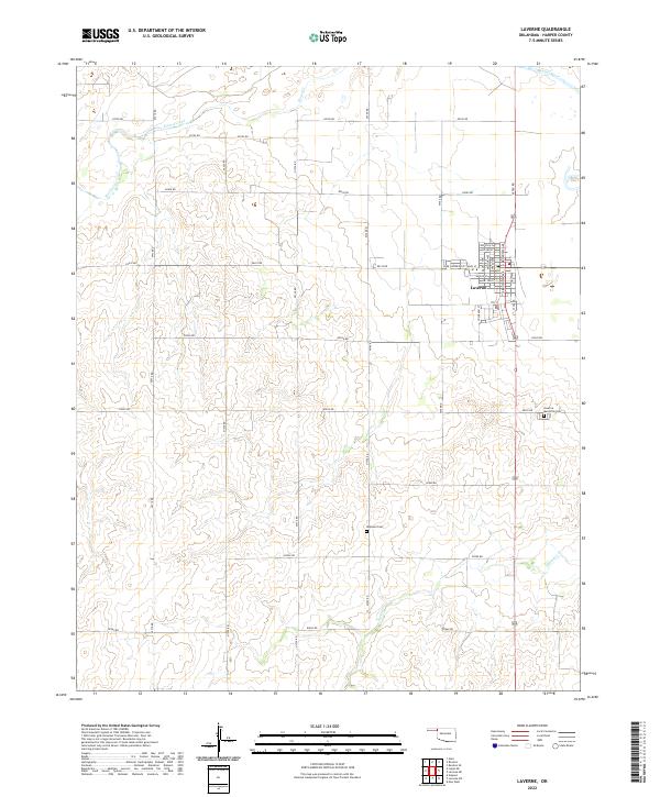 USGS Topographic Map – Laverne