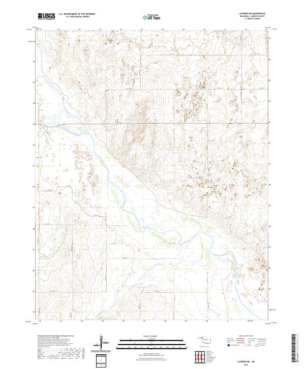 USGS Topographic Map – Laverne NE