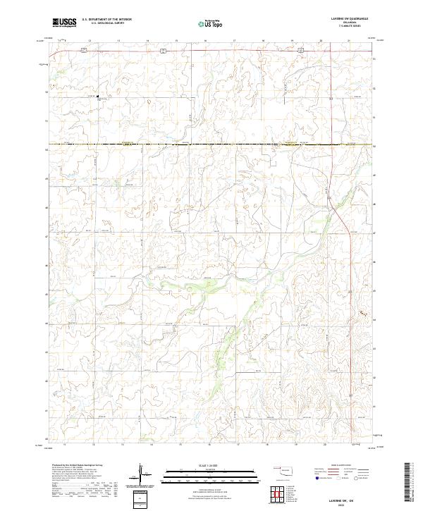 USGS Topographic Map – Laverne SW