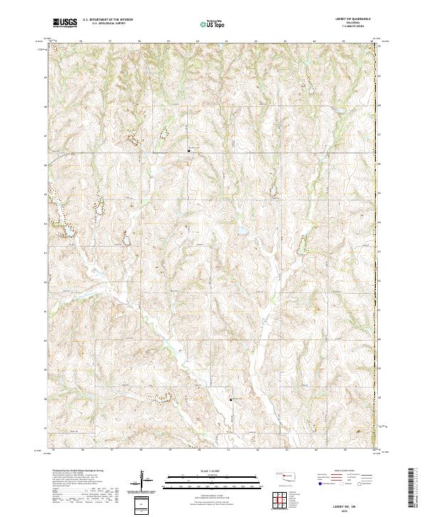 USGS Topographic Map – Leedey SW