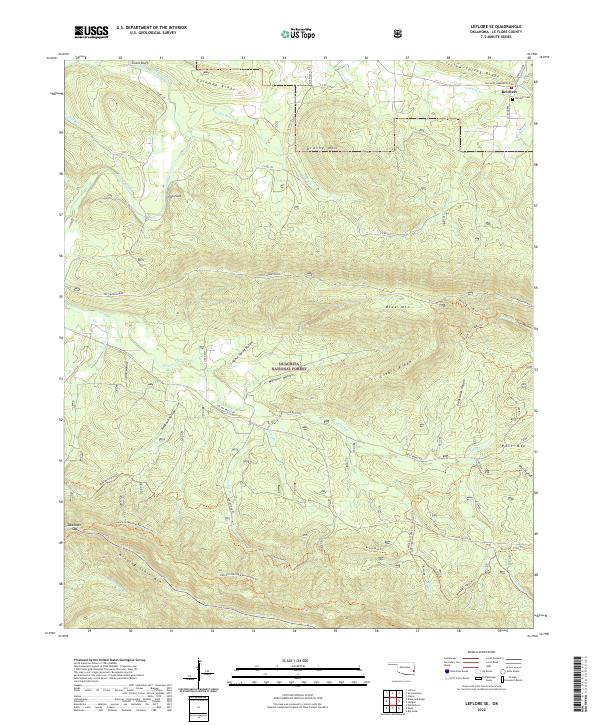 USGS Topographic Map – Leflore SE