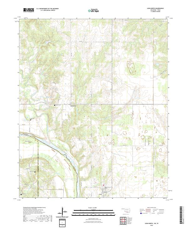 USGS Topographic Map – Leon North