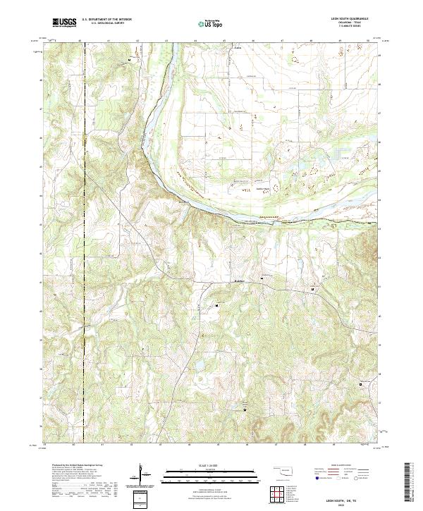 USGS Topographic Map – Leon South