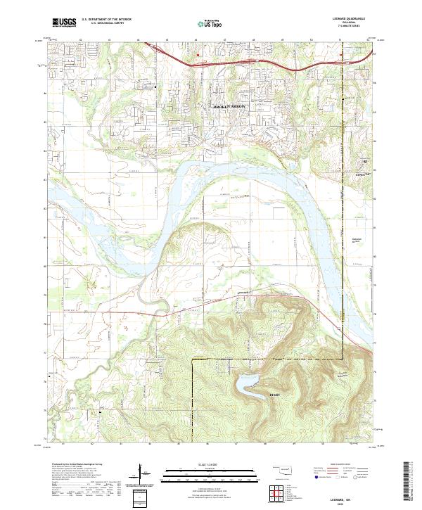 USGS Topographic Map – Leonard