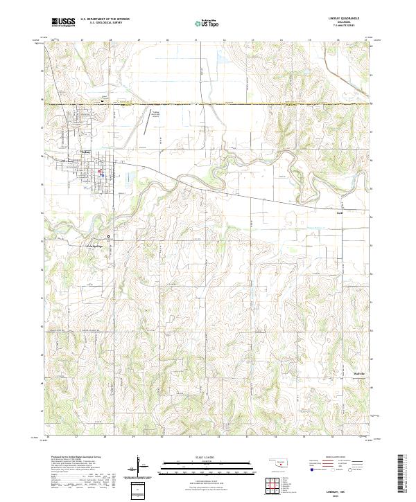 USGS Topographic Map – Lindsay